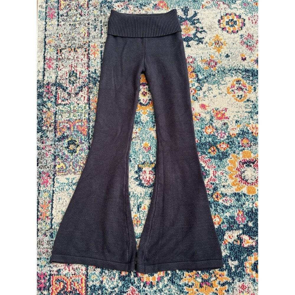 Edikted Desiree Knit Foldover Flare Pants Bell Bottoms Women’s Size Small